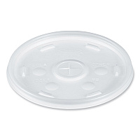 Cold Cup Lids, Fits 8 oz to 32 oz Cold Cups/Containers, Plastic, Translucent, 100/Sleeve, 10 Sleeves/Carton (20SL)