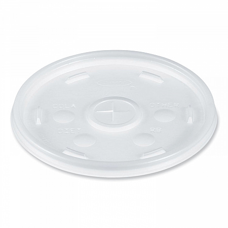 Cold Cup Lids, Fits 8 oz to 32 oz Cold Cups/Containers, Plastic, Translucent, 100/Sleeve, 10 Sleeves/Carton (20SL)
