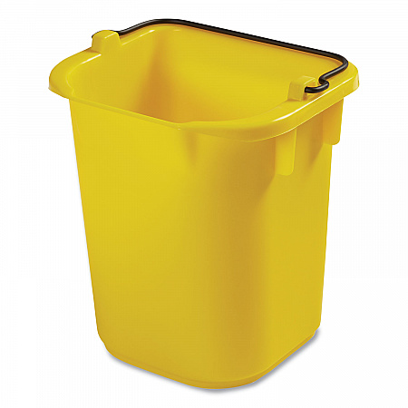 5-Quart Disinfecting Utility Pail, Plastic, Yellow, 4/Carton (1857374)