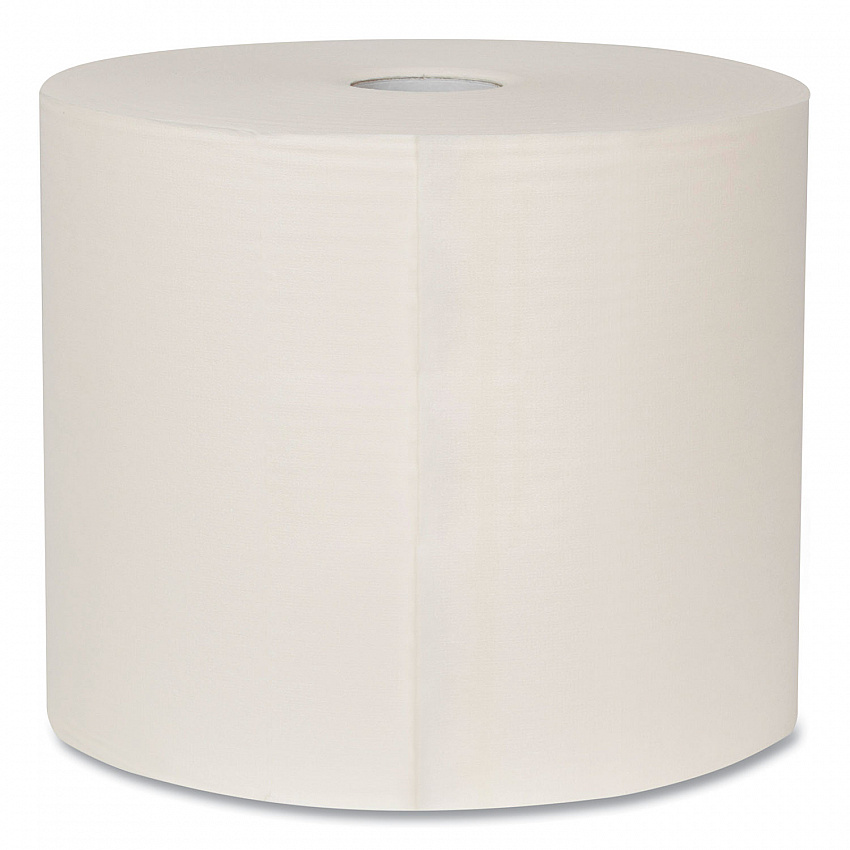Heavy-Duty Cleaning Cloth, 1-Ply, 12.6" x 912.2 ft, White (530105)