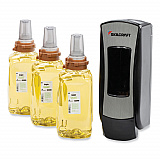 8520017027811, SKILCRAFT Citrus Ginger Foam Hand and Showerwash Starter Kit, 1,250 mL, 4.64 x 3.98 x 11.89, Black/Silver (7027811)