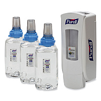 8520017027810, SKILCRAFT PURELL Advanced Green Certified Instant Foam Hand Sanitizer Starter Kit, Holds 1,200 mL, White (7027810)
