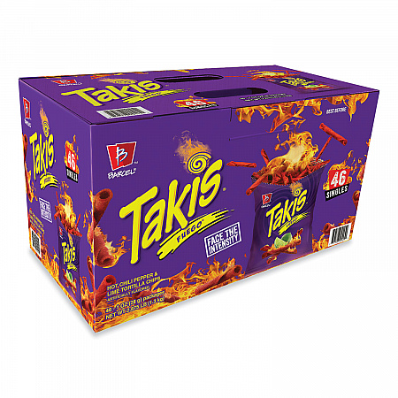 Fuego, Hot Chili Pepper and Lime, 1 oz Bags, 46 Bags/Carton (22002045)