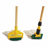 Web Foot BLEND SHRINKLESS Mop Head, Cotton/Synthetic, Small, Blue, 6/Carton (FGA25106BL00)