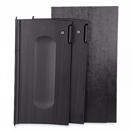 Executive Janitorial Cleaning Cart Locking Cabinet Door Kit, Black (1995833)