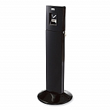 Metropolitan Smokers' Station, Weighted Base, 1.6 gal, Galvanized Liner, 16.8 dia x 42.8h, Black (FGR93400BK)