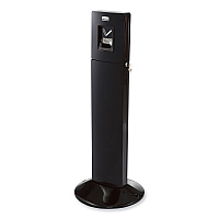 Metropolitan Smokers' Station, Weighted Base, 1.6 gal, Galvanized Liner, 16.8 dia x 42.8h, Black (FGR93400BK)