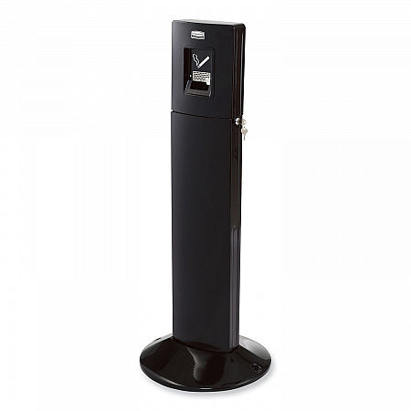 Metropolitan Smokers' Station, Weighted Base, 1.6 gal, Galvanized Liner, 16.8 dia x 42.8h, Black (FGR93400BK)