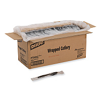 Individually Wrapped Heavyweight Spoons, Plastic, Black, 1,000/Carton (PTH53C)