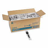 Individually Wrapped Heavyweight Soup Spoons, 5.75", Plastic, Black, 1,000/Carton (SH53C7)