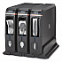 SmartStock Wrapped Cutlery Dispenser, Holds Forks/Knives/Spoons, 12.44 x 11.17 x 10.5, Black (SSW3D85)