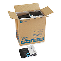 SmartStock Wrapped Heavyweight Cutlery Refill, Spoon, Plastic, Black, 960/Carton (SSWPT5)