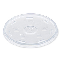 Lids for Foam Cups and Containers, Fits 32 oz/44 oz/60 oz Hot Cups, Plastic, Translucent, 1,000/Carton (32SL1)