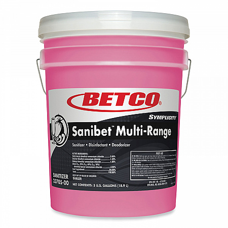 Symplicity Sanibet Multi-Range Sanitizer Disinfectant Deodorizer, 5 gal Pail (2370500)