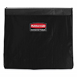 Replacement X-Cart Bag for Rubbermaid Commercial 1881750, Black, 2/Carton (1881783CT)