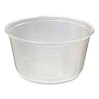 Microwavable Deli Containers, 12 oz, 4.6" Diameter x 2.3" h, Clear, Plastic, 500/Carton (PK12SC)