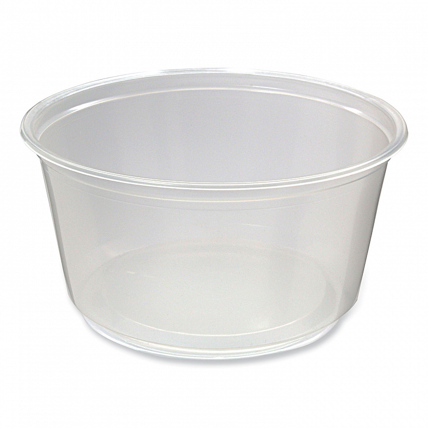 Microwavable Deli Containers, 12 oz, 4.6" Diameter x 2.3" h, Clear, Plastic, 500/Carton (PK12SC)