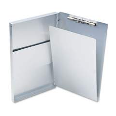 Saunders Snapak Aluminum Side-Open Forms Folder, 0.5" Clip Capacity, Holds 8.5 x 14 Sheets, Silver (10519)
