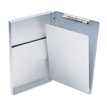 Saunders Snapak Aluminum Side-Open Forms Folder, 0.5" Clip Capacity, Holds 8.5 x 14 Sheets, Silver (10519)