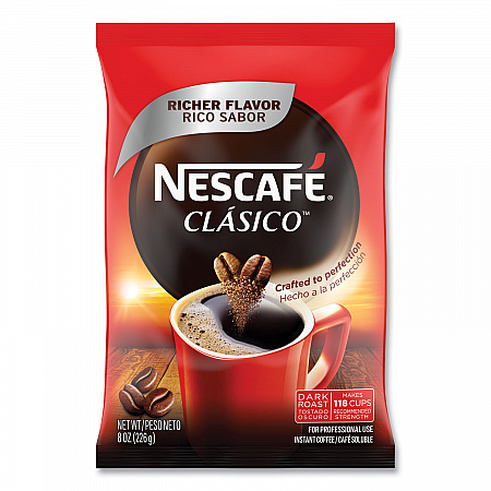 Clasico Dark Roast Instant Coffee, 8 oz, 12/Carton (70948CT)
