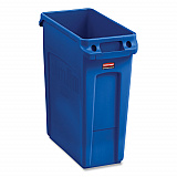 Slim Jim Recycling Container, 16 gal, Plastic, Blue, 4/Carton (1971257CT)