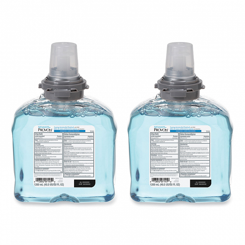 Foaming Antimicrobial Handwash with PCMX Refill, For TFX Dispenser, Floral Scent, 1,200 mL, 2/Carton (534402CT)