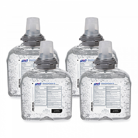Advanced Hand Sanitizer TFX Refill, Gel, 1,200 mL, Unscented, 4/Carton (545604CT)