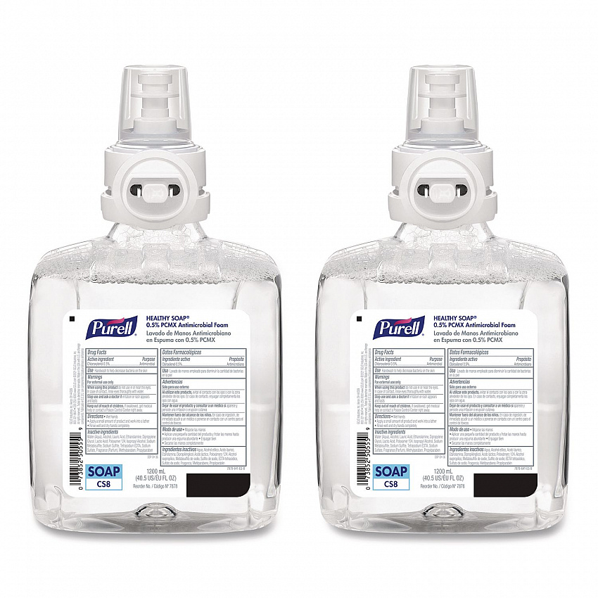 Healthcare HEALTHY SOAP 0.5% PCMX Antimicrobial Foam Refill, For CS8 Dispensers, Light Floral Scent, 1,200 mL, 2/Carton (787802CT)