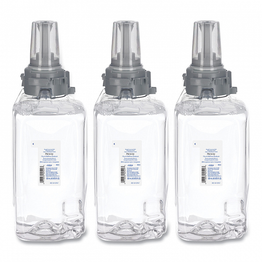 Clear and Mild Foam Hand Wash Refill, Unscented, 1,250 mL, 3/Carton (882103)