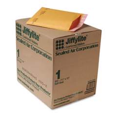 Sealed Air Jiffylite Self-Seal Bubble Mailer, #1, Barrier Bubble Lining, Self-Adhesive Closure, 7.25 x 12, Golden Kraft, 100/Carton (39092)