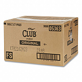 Club Original Crackers, 0.25 oz Individually Wrapped, 2/Pack, 500 Packs/Carton (033451)