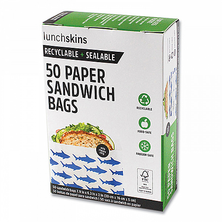 Peel and Seal Sandwich Bag with Closure Strip, 6.3