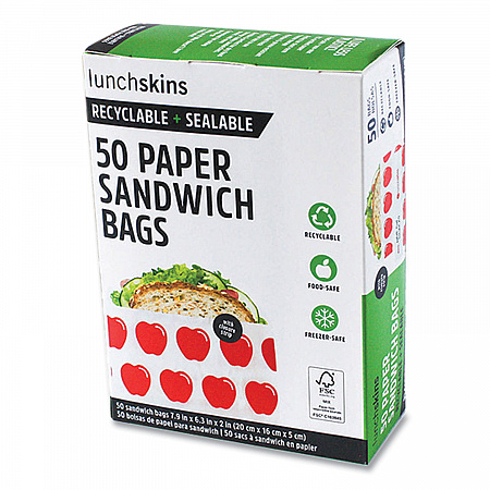 Peel and Seal Sandwich Bag with Closure Strip, 6.3