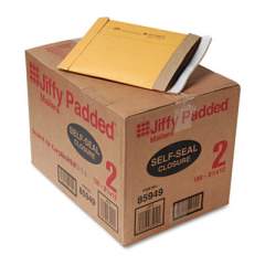 Sealed Air Jiffy Padded Mailer, #2, Paper Lining, Self-Adhesive Closure, 8.5 x 12, Natural Kraft, 100/Carton (67068)