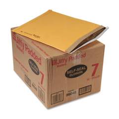 Sealed Air Jiffy Padded Mailer, #7, Paper Lining, Self-Adhesive Closure, 14.25 x 20, Natural Kraft, 50/Carton (64542)