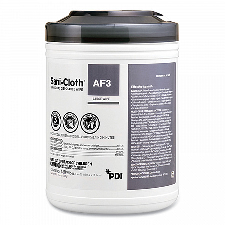 Sani-Cloth AF3 Germicidal Disposable Wipes, Extra-Large, 1-Ply, 7.5