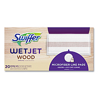 WetJet System Wood Mopping Pad, 5.4 x 11.3, White, 20/Pack (76563)