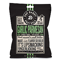 Garlic Parmesan Pretzel Sticks, 3 oz Bag, 15/Carton (00557)