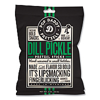 Dill Pickle Pretzel Sticks, 3 oz Bag, 15/Carton (00561)