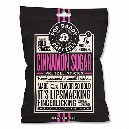 Cinnamon Sugar Pretzel Sticks, 3 oz Bag, 15/Carton (00583)
