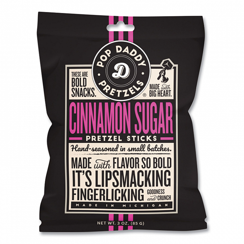 Cinnamon Sugar Pretzel Sticks, 3 oz Bag, 15/Carton (00583)