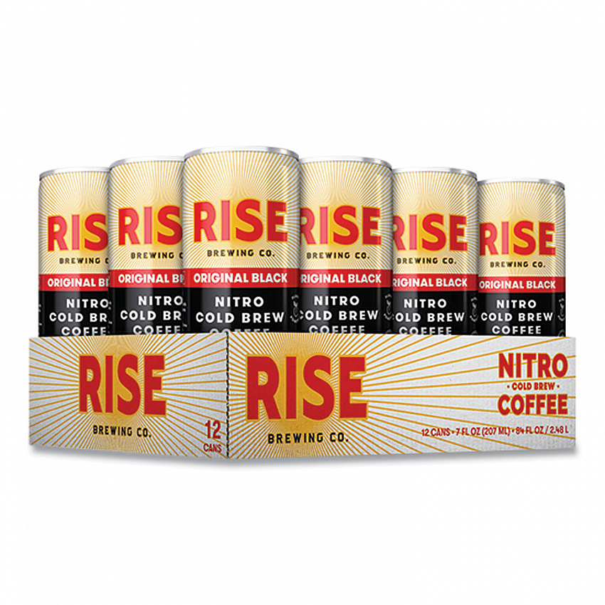 Nitro Cold Brew Latte, Original Black, 7 oz Can, 12/Carton (00043)