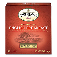 Tea Bags, English Breakfast, 3.53 oz, 50/Box (78221)
