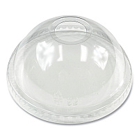 PET Cold Cup Dome Lids, Fits 9 oz to 12 oz Cold Cups, Plastic, Clear, 100/Pack (PET912DOMEPK)