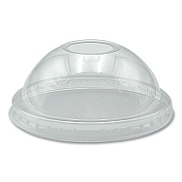 PET Cold Cup Dome Lids, Fits 9 oz to 10 oz Cold Cups, Plastic, Clear, 100/Pack (PET910DOMEPK)