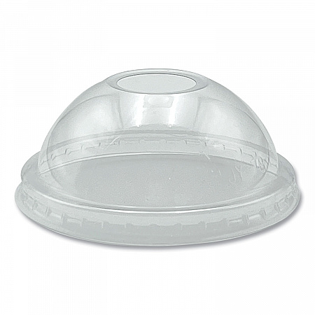 PET Cold Cup Dome Lids, Fits 9 oz to 10 oz Cold Cups, Plastic, Clear, 100/Pack (PET910DOMEPK)