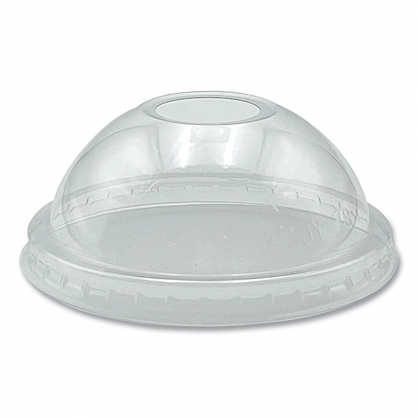 PET Cold Cup Dome Lids, Fits 9 oz to 10 oz Cold Cups, Plastic, Clear, 100/Pack (PET910DOMEPK)