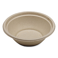 Fiber Bowls, 24 oz, 7.4 x 7.4 x 2.3, Natural, Paper, 500/Carton (BOSCU24LFP)