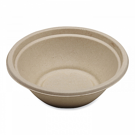 Fiber Bowls, 24 oz, 7.4 x 7.4 x 2.3, Natural, Paper, 500/Carton (BOSCU24LFP)