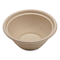 Fiber Bowls, 32 oz, 7.4 x 7.4 x 3.2, Natural, Paper, 500/Carton (BOSCU32LFP)